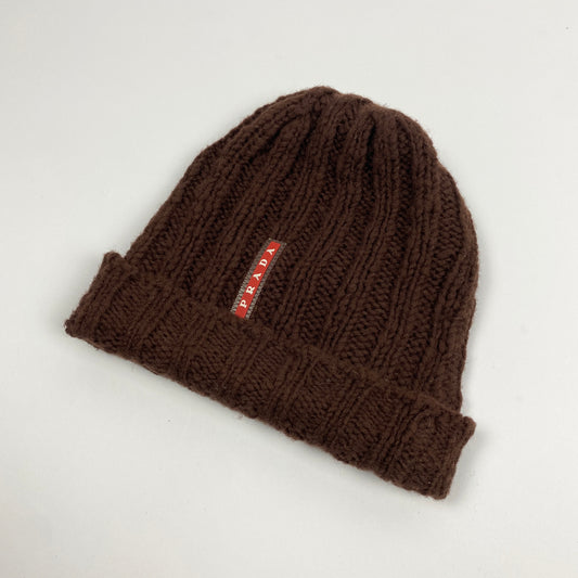 PRADA Wool Knit Beanie Mütze