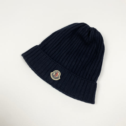 MONCLER Logo Knit Beanie Mütze