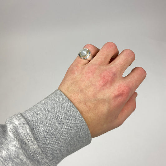 925 Sterling Silber Perlmutt Ring