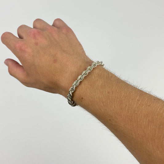 925 Sterling Silber Rope Armband