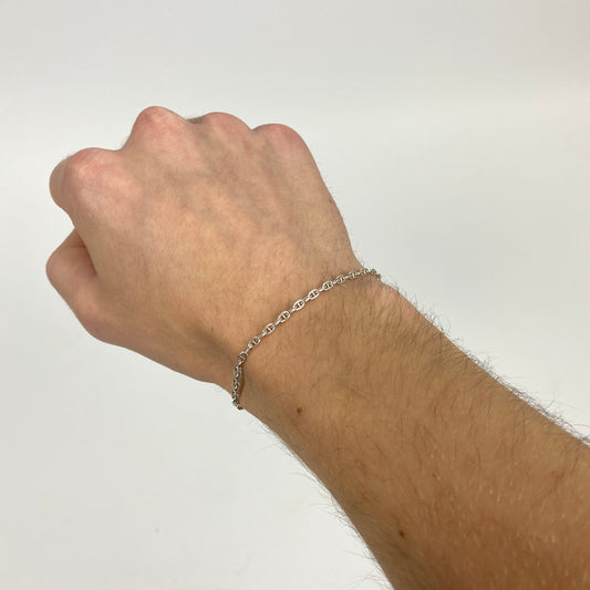 925 Sterling Silber Panzer Armband