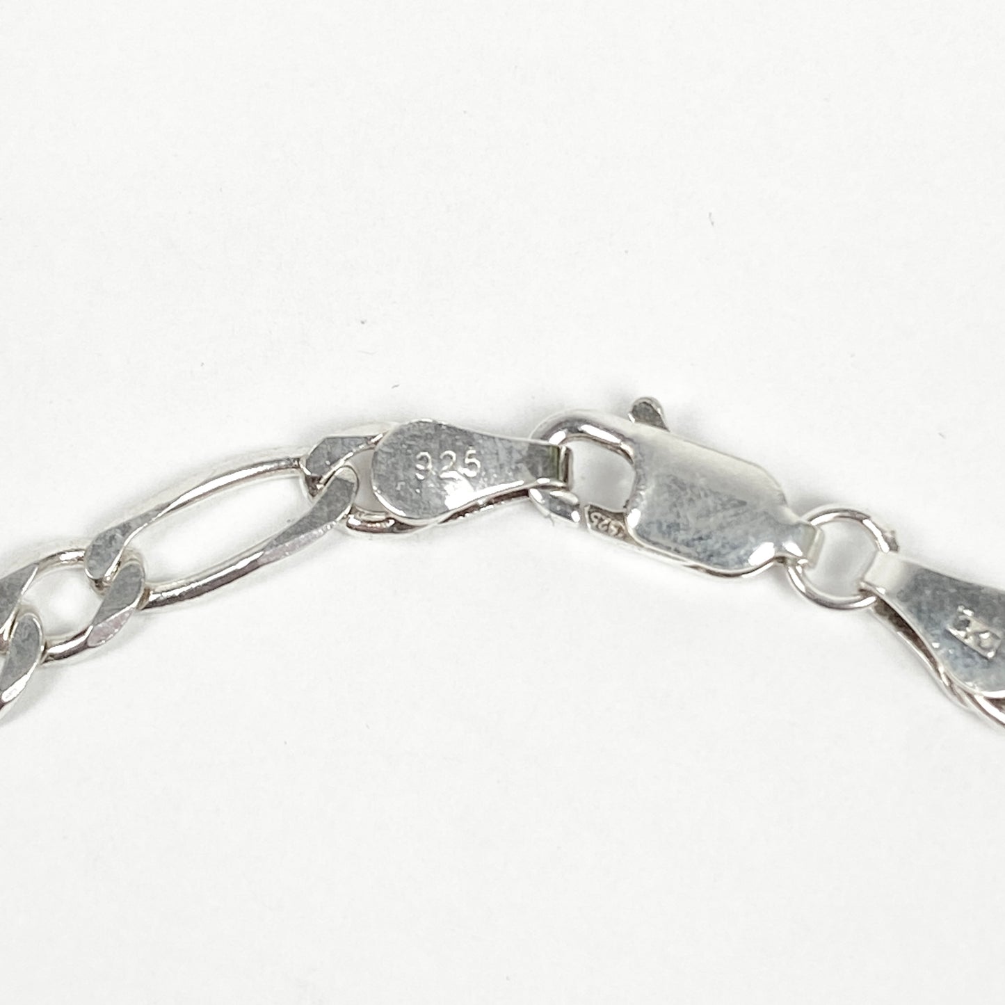 925 Sterling Silver Figaro Bracelet / Bracelet