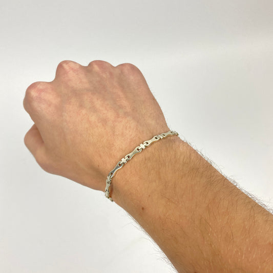 925 Sterling Silber Bohnen Armband