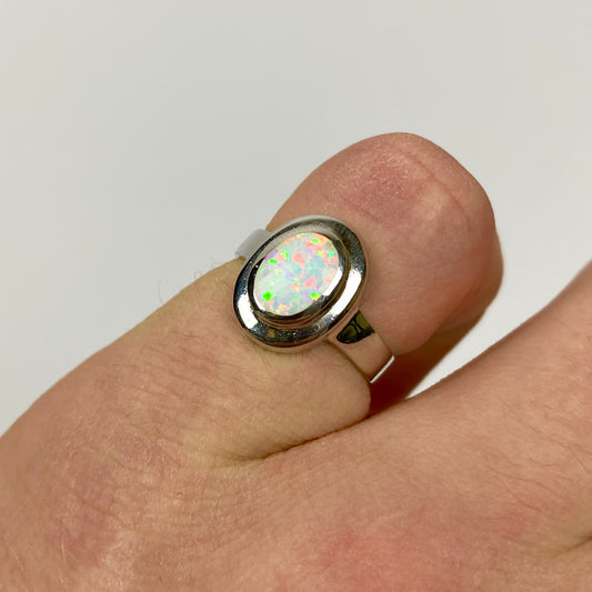925 Sterling Silber Opal Ring