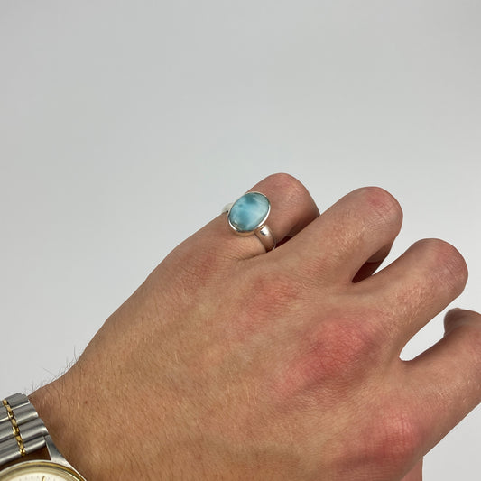 925 Sterling Silber LARIMAR Ring