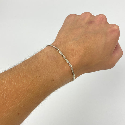 925 Sterling Silber Figaro Armband