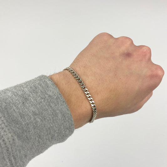 925 Sterling Silber Panzer Armband