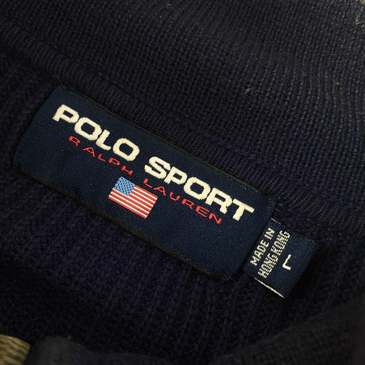 POLO SPORT Ralph Lauren Wool Knit Half Zip Sweater