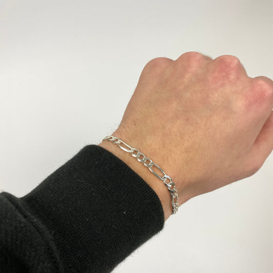 925 Sterling Silber Figaro Armband