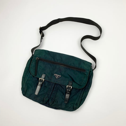 Vintage PRADA double strap messenger bag