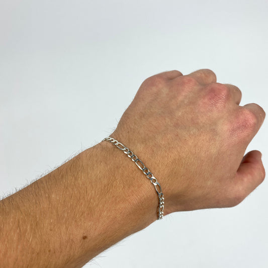 925 Sterling Silber Figaro Armband