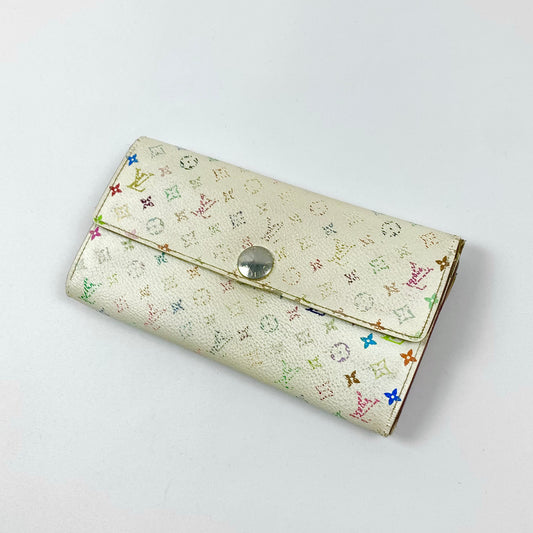 LOUIS VUITTON x MURAKAMI Multi Color Leder Geldbeutel / Portemonnaie