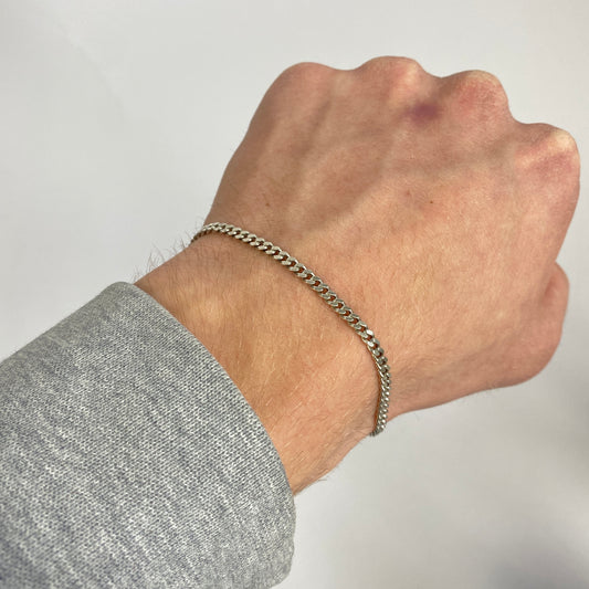 925 Sterling Silber Panzer Armband