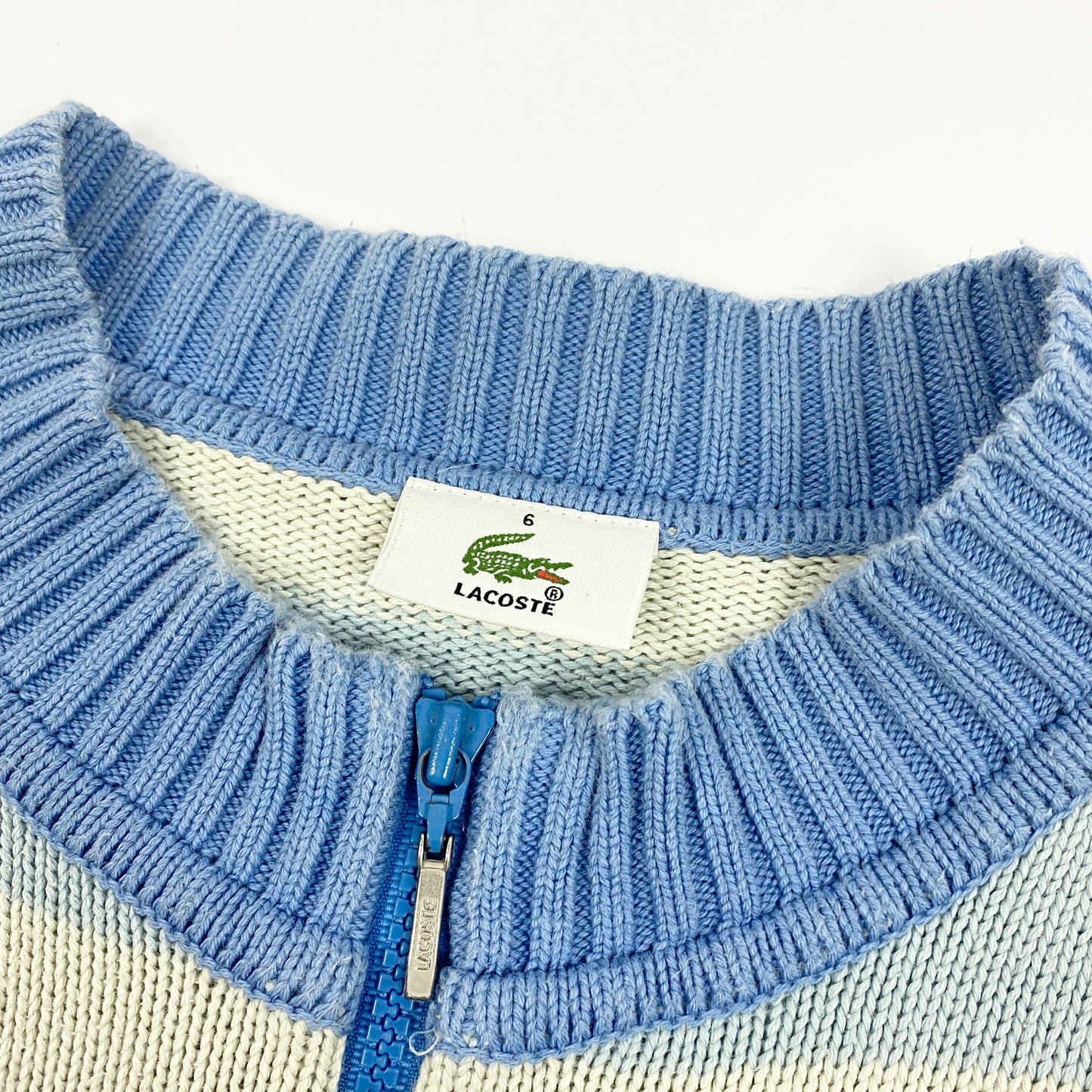 LACOSTE Vintage Half-Zip Knit Sweater