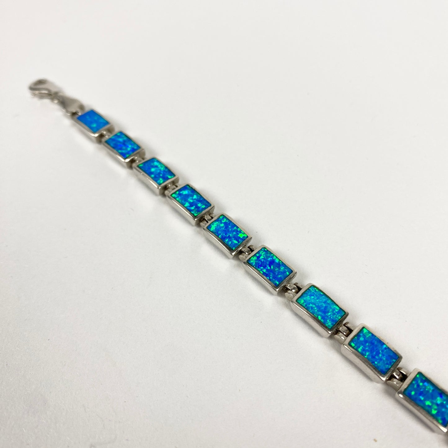925 Sterling Silver Opal Bracelet