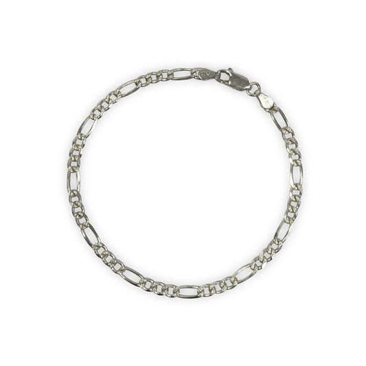 925 Sterling Silver Figaro Bracelet / Armband