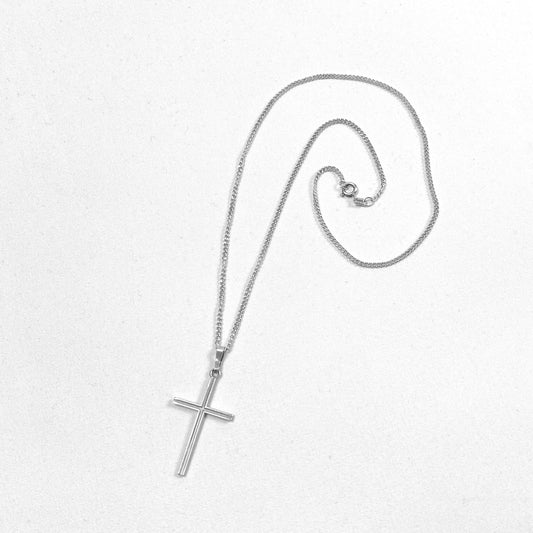 Vintage 835 Silver Cross Pendant Chain