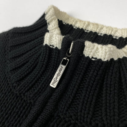 Vintage YVES SAINT LAURENT Knit Zip Sweater