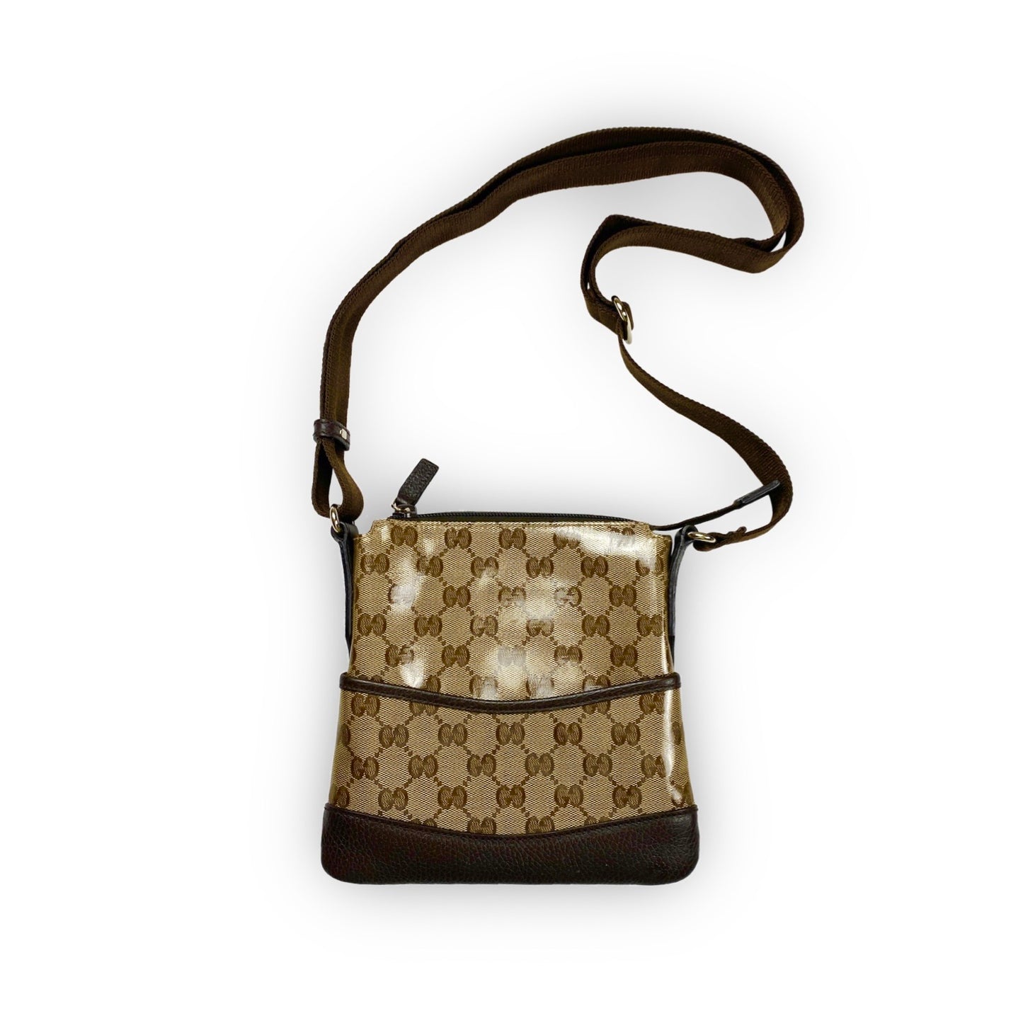 GUCCI Shiny Monogram Shoulder Bag