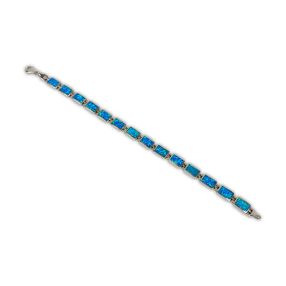 925 Sterling Silver Opal Bracelet