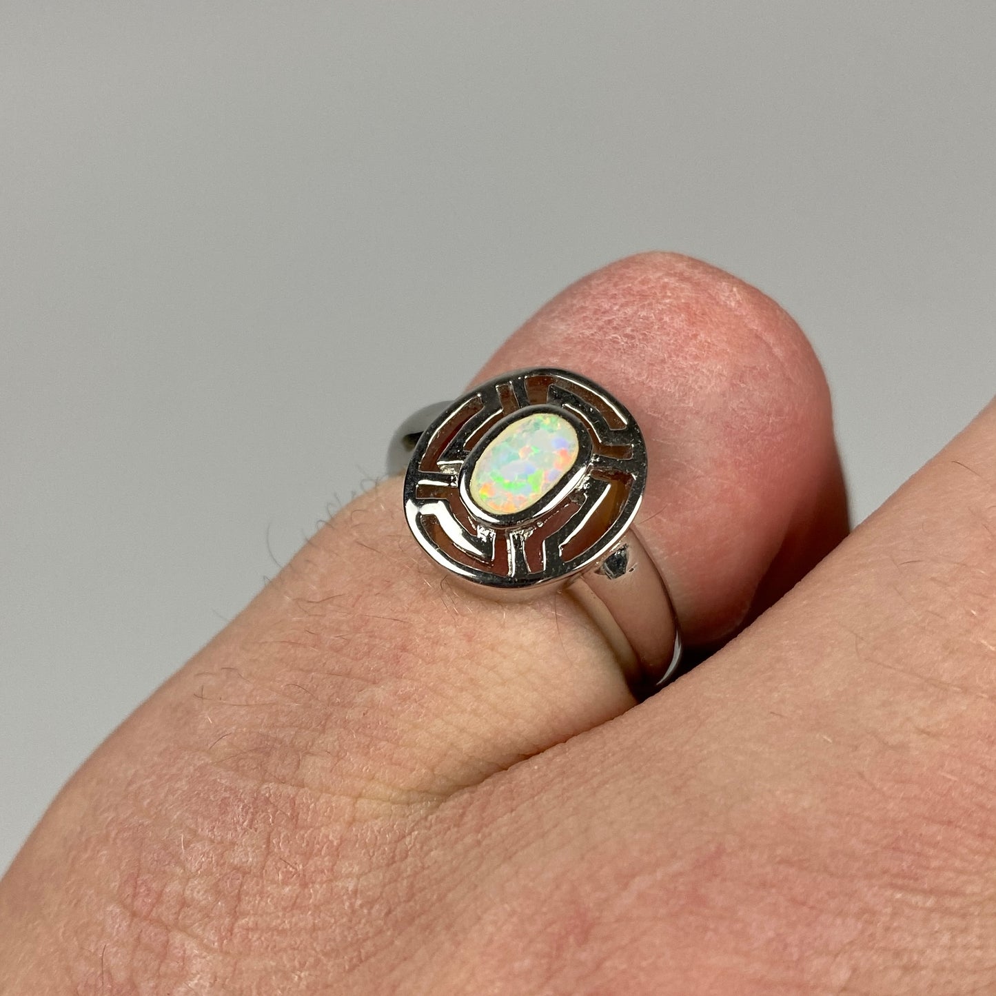 925 Sterling Silver OPAL Ring