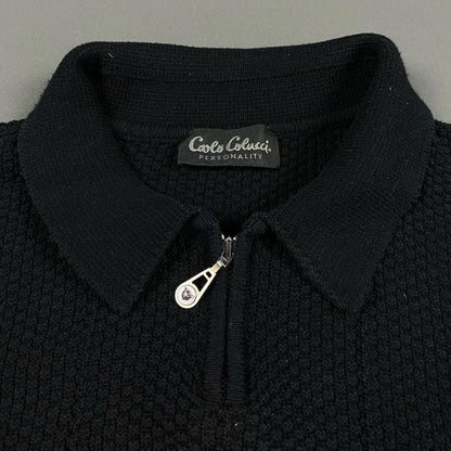 Vintage CARLO COLUCCI Half-Zip Knit Sweater