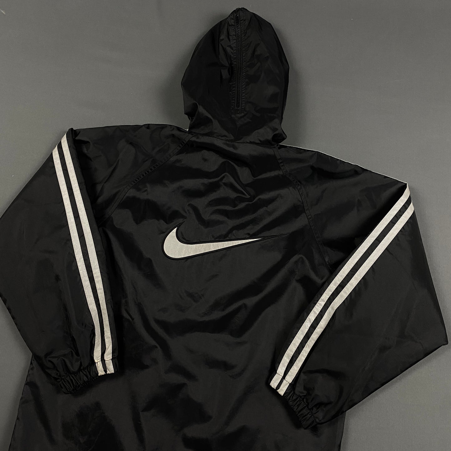 Vintage NIKE Reflective Back Swoosh Windbreaker / Track Jacket