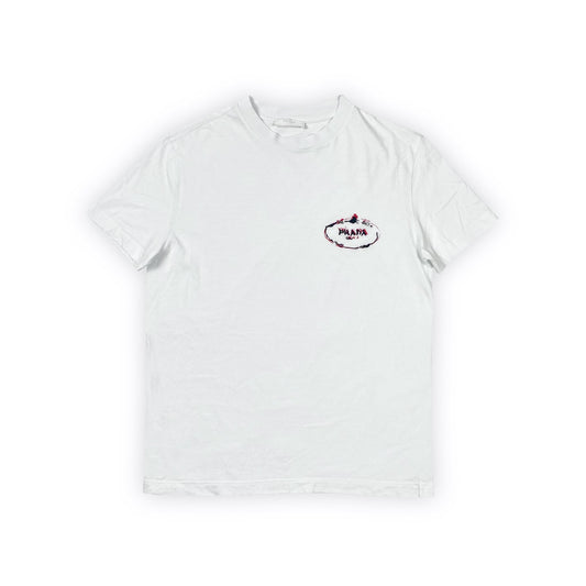 PRADA Milano Embroidered Logo T-Shirt
